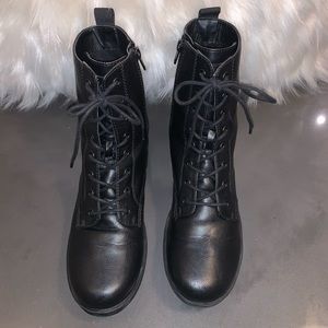 Kendall & Kylie Black Combat Boots